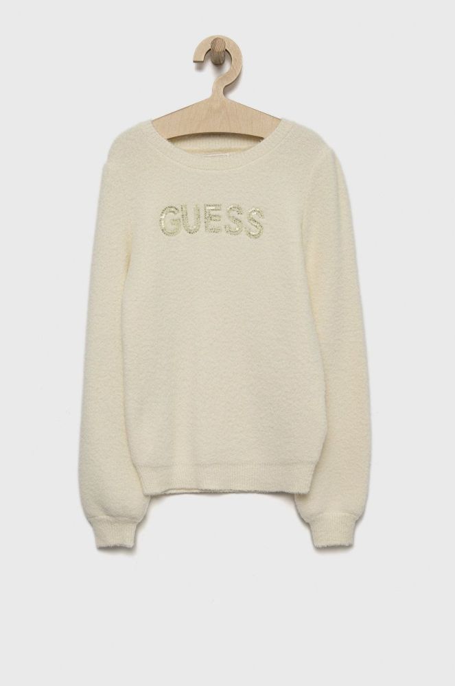 Дитячий светр Guess колір білий легкий (2583546)