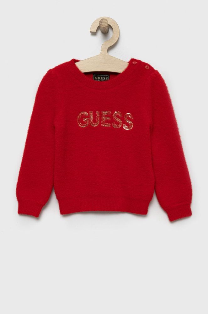 Дитячий светр Guess колір червоний легкий (2583559)