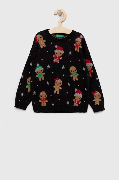 Дитячий светр United Colors of Benetton колір чорний легкий (2873563)