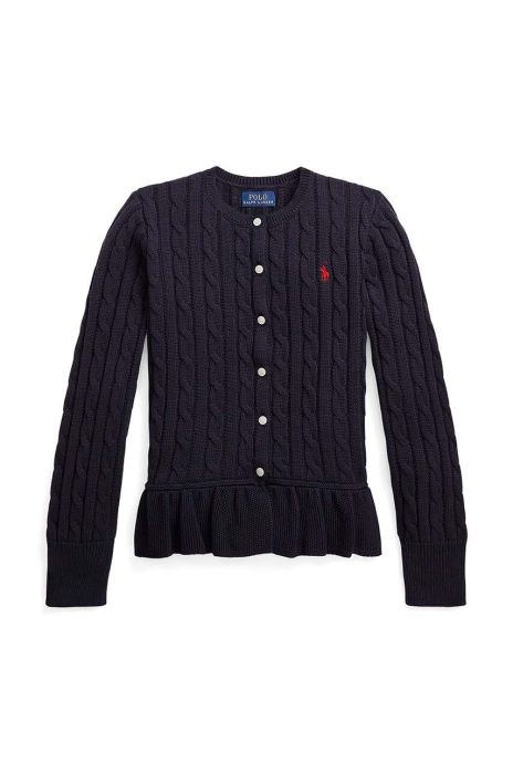 Дитячий бавовняний кардиган Polo Ralph Lauren колір синій