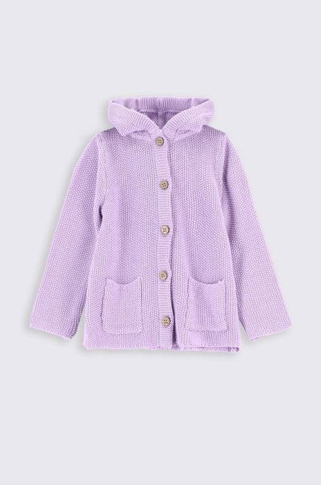 Дитячий кардиган Coccodrillo колір фіолетовий
