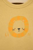 Дитяча бавовняна кофта United Colors of Benetton колір жовтий з принтом (2520550)