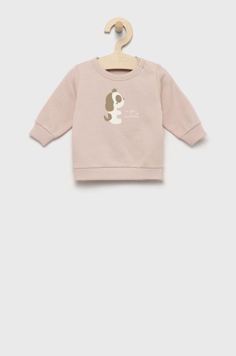 Дитяча бавовняна кофта United Colors of Benetton колір рожевий з принтом (2520544)