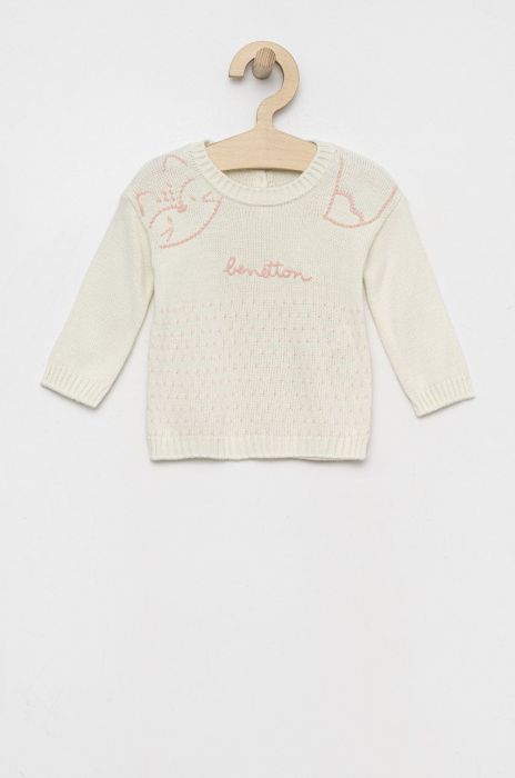 Дитячий светр United Colors of Benetton колір бежевий легкий (2685612)
