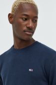 Бавовняний светер Tommy Jeans чоловічий колір синій (2464802)
