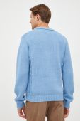Светр з домішкою льону Tiger Of Sweden чоловічий теплий колір блакитний