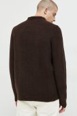 Светр з домішкою вовни Premium by Jack&Jones Raley чоловічий колір коричневий півгольф