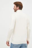 Светр з домішкою вовни Guess чоловічий колір бежевий легкий гольф (2666482)