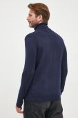 Светр з домішкою вовни Guess чоловічий колір синій легкий гольф