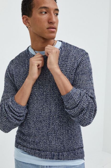 Бавовняний светер Produkt by Jack & Jones чоловічий колір синій Бавовняний светер Produkt by Jack & Jones чоловічий колір синій