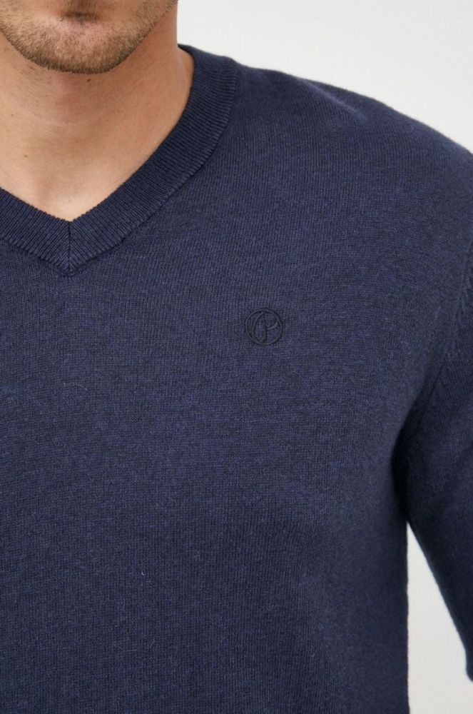 Светр з домішкою вовни Pepe Jeans чоловічий колір синій легкий (2602496) фото 5