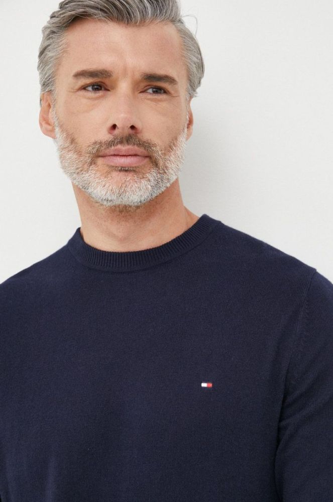 Светр з домішкою кашеміру Tommy Hilfiger чоловічий колір синій легкий (2594290) фото 5