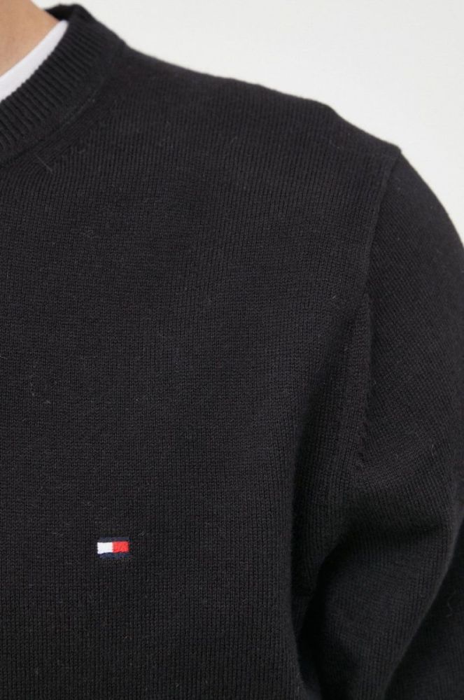Светр з домішкою кашеміру Tommy Hilfiger чоловічий колір чорний легкий (2594310) фото 5