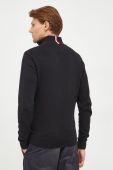 Светр з домішкою кашеміру Tommy Hilfiger чоловічий колір чорний легкий півгольф