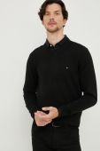 Светр з домішкою кашеміру Tommy Hilfiger чоловічий колір чорний легкий (2587082)