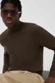 Вовняний светр Drykorn чоловічий колір коричневий легкий півгольф