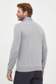 Вовняний светр BOSS чоловічий колір сірий