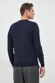 Вовняний светр BOSS чоловічий колір синій