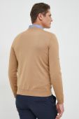 Вовняний светр BOSS чоловічий колір бежевий