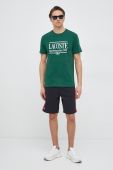 Бавовняна футболка Lacoste колір зелений з принтом (3048698)