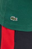 Бавовняна футболка Lacoste колір зелений з принтом (3048698)