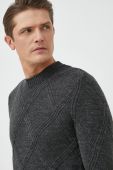 Светр з домішкою вовни Sisley чоловічий колір сірий легкий (2756151)