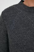 Светр з домішкою вовни Sisley чоловічий колір сірий легкий (2756151)