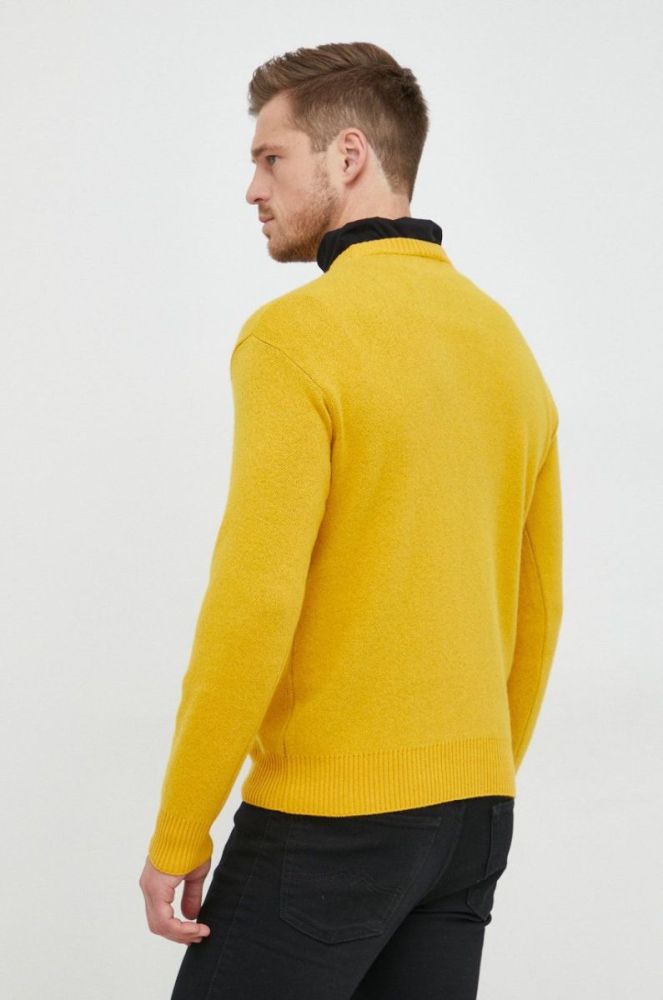 Светр з домішкою вовни United Colors of Benetton X Pantone чоловічий колір жовтий легкий фото 3