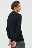 Светр з домішкою кашеміру Superdry чоловічий колір чорний легкий