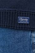 Светр з домішкою вовни Superdry чоловічий колір синій теплий