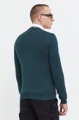 Бавовняний светр HUGO колір зелений легкий (3526812)