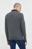 Бавовняний светер HUGO чоловічий колір сірий легкий (2767894)
