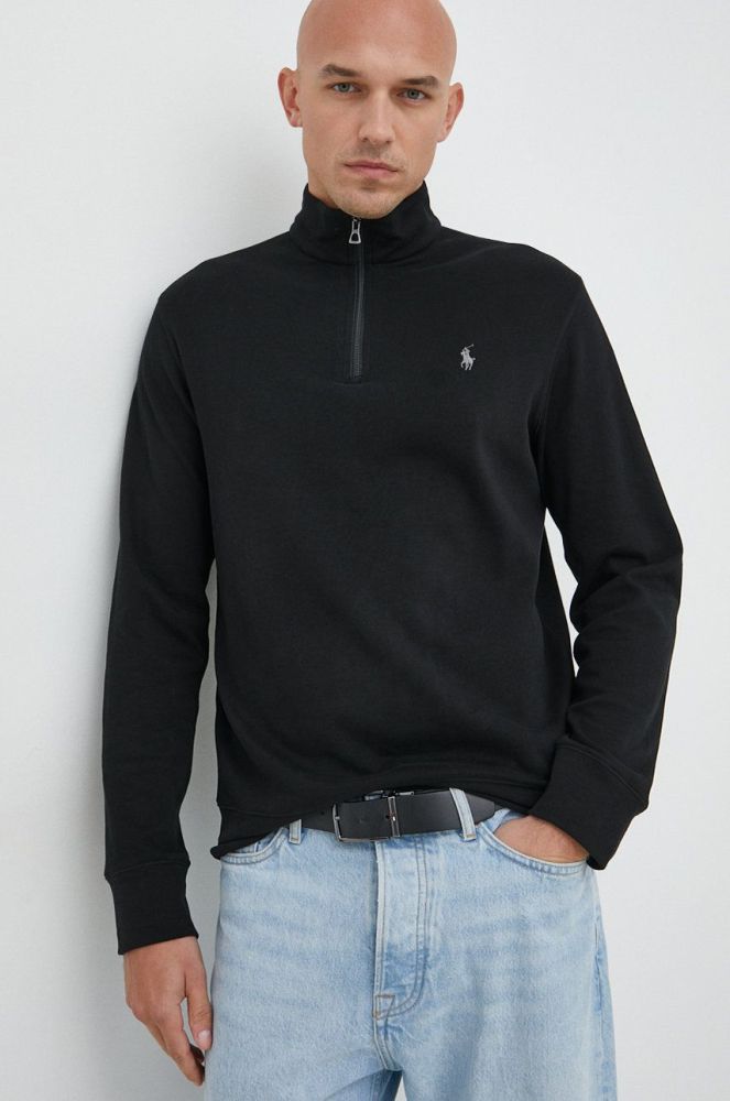 Кофта Polo Ralph Lauren чоловіча колір чорний однотонна (2793868)