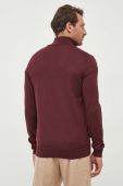 Вовняний светр Joop! чоловічий колір бордовий легкий півгольф