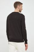 Светр з домішкою вовни La Martina чоловічий колір чорний легкий (2750647)