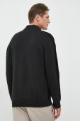 Светр з домішкою вовни La Martina чоловічий колір чорний
