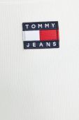 Шорти Tommy Jeans жіночі колір бежевий з аплікацією висока посадка