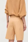 Шорти Patrizia Pepe жіночі колір бежевий однотонні висока посадка