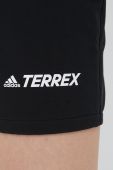 Шорти outdoor adidas TERREX Zupahike жіночі колір чорний однотонні висока посадка