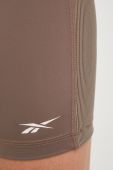 Шорти для йоги Reebok жіночі колір коричневий візерунок висока посадка