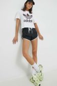 Шорти adidas Originals Always Original жіночі колір чорний з аплікацією висока посадка