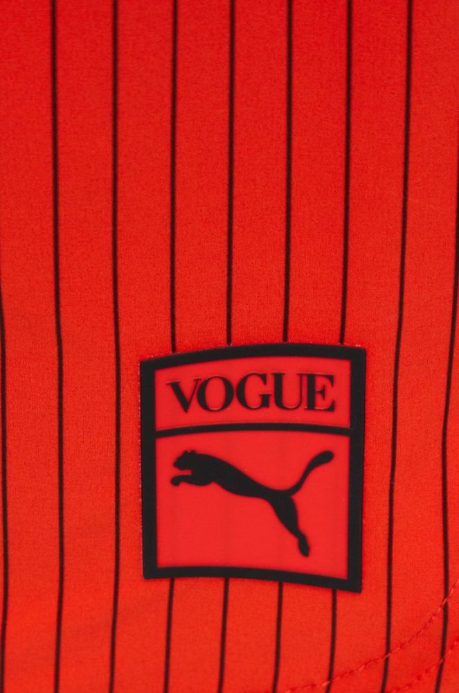 Шорти для тренувань Puma X Vogue жіночі колір червоний візерунок висока посадка 534693-95 фото 4