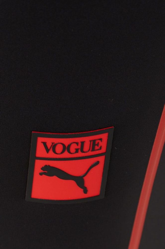 Шорти для тренувань Puma X Vogue жіночі колір чорний з принтом висока посадка 535080-01 фото 4