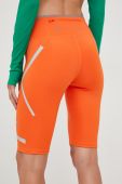 Шорти для бігу adidas by Stella McCartney жіночі колір помаранчевий з принтом висока посадка