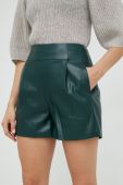 Шорти Bruuns Bazaar Vegani Nadia жіночі колір зелений однотонні висока посадка