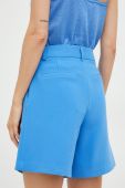 Шорти Morgan жіночі однотонні висока посадка колір блакитний (2539236)