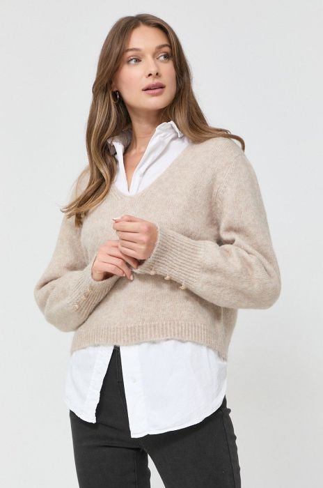 Светр Morgan жіночий колір бежевий легкий (2824474)