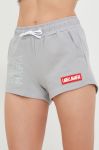 Шорти LaBellaMafia жіночі колір сірий з принтом висока посадка