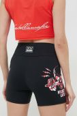 Шорти для тренувань LaBellaMafia Hardcore жіночі колір чорний з принтом висока посадка