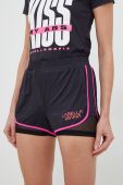 Шорти для тренувань LaBellaMafia Wake Up жіночі колір чорний з принтом висока посадка (2930775)